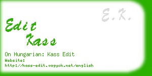 edit kass business card